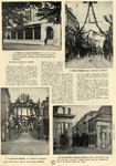 300235 Afbeelding van een bladzijde uit het weekblad Het Ideaal met foto's van versierde straten voor de ...
